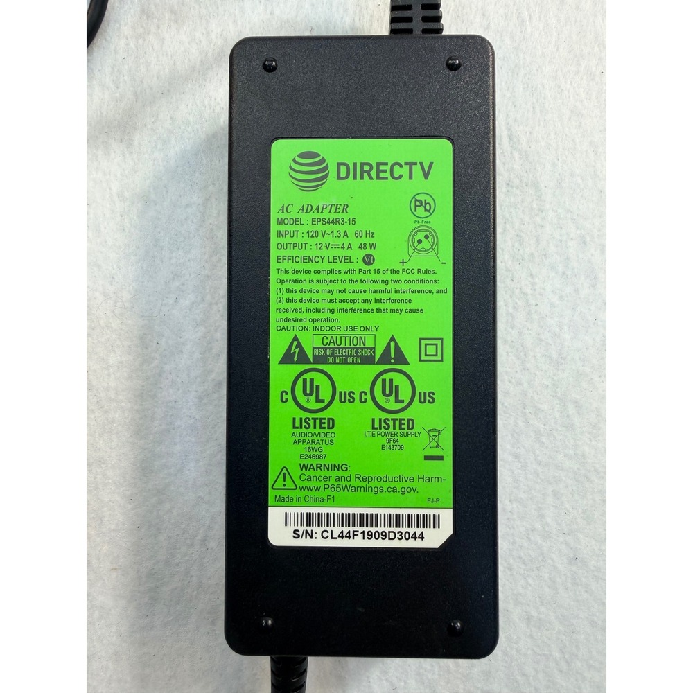 DIRECTV EPS44R3-15 AC Power Adapter 12V 4A 48W Power Supply UNTESTED